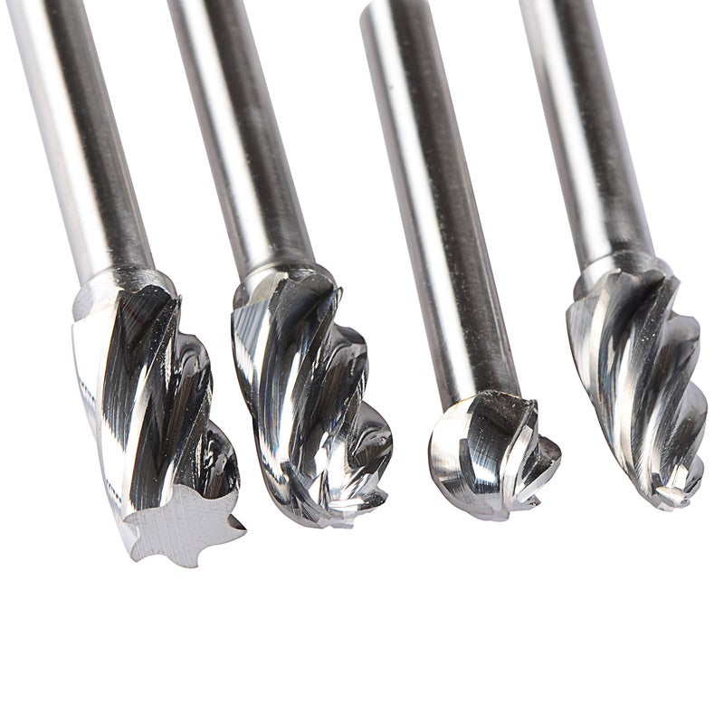 SpeTool Carbide Rotary Burr For Aluminum (Non-Ferrous) Poring And Polishing Bits (Non-Ferrous) 1/4 inch shank 4Pcs/Pack - Image 4